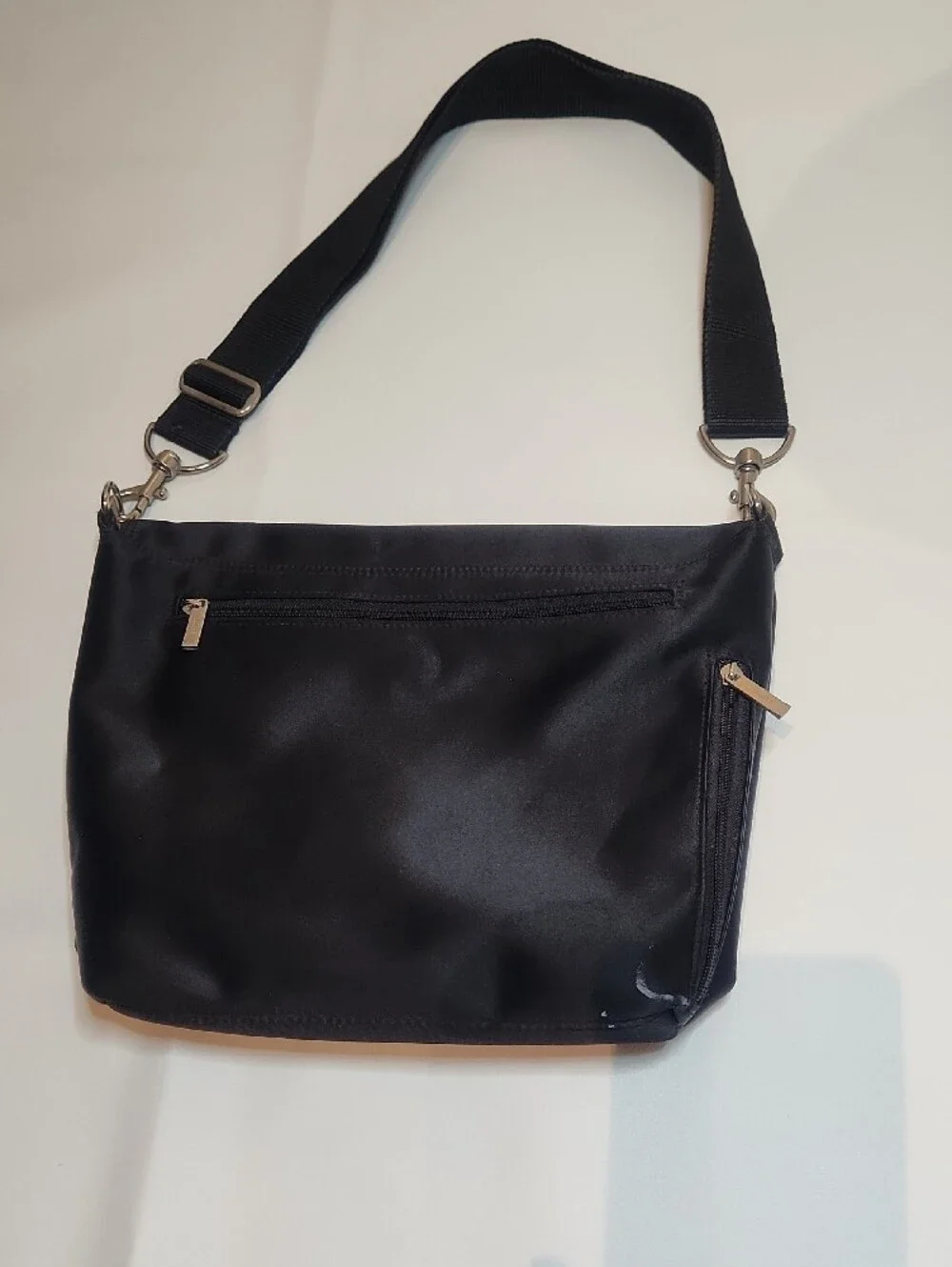 Vintage ESPIRIT Black Nylon Messenger Crossbody Bag